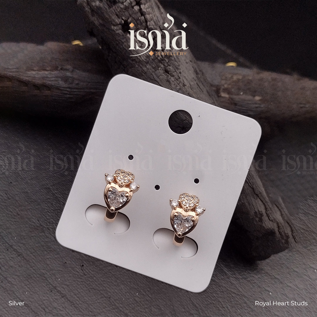 Royal Heart Studs